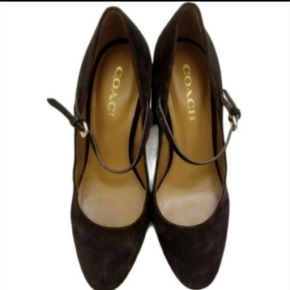Coach Authentic Suede Chunky Heels - Picture 2 of 4